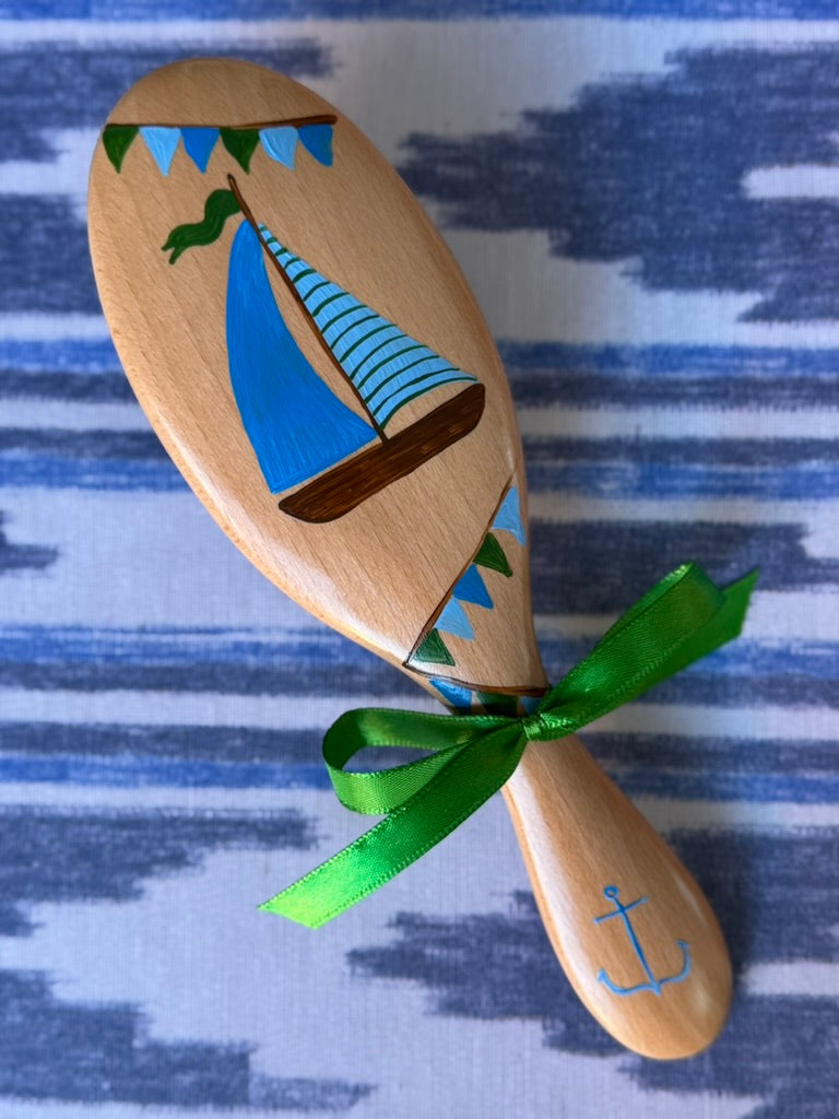 BUY NOW! Hairbrush with Sailboat