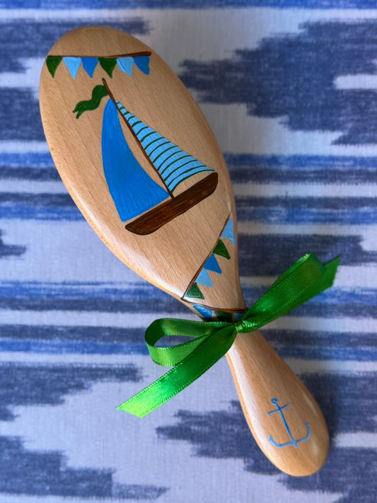 BUY NOW! Hairbrush with Sailboat