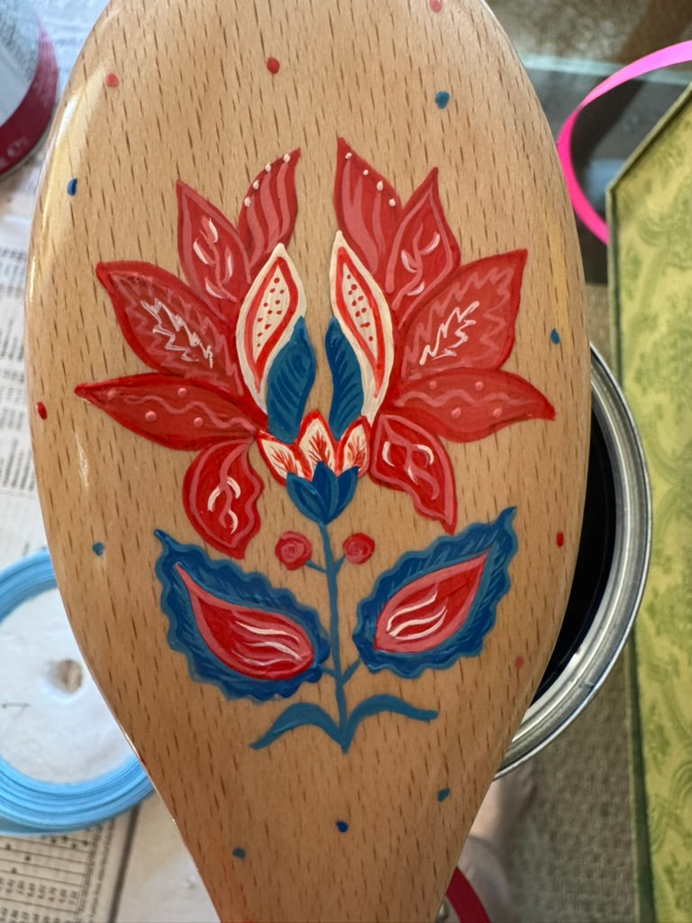 BUY NOW! Hairbrush with Red Flower