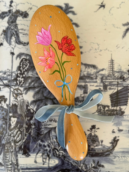 BUY NOW! Hairbrush with Tulips