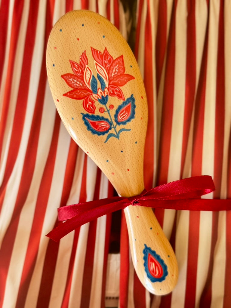 BUY NOW! Hairbrush with Red Flower