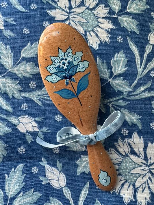 BUY NOW! Hairbrush with Blue Flower
